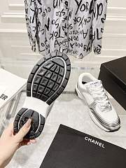 Chanel Silver Women's Sneakers - 3