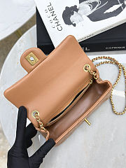 Chanel Quilted Pearl Crush Mini Rectangular Caramel Lambskin 20cm - 4