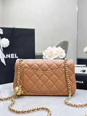 Chanel Quilted Pearl Crush Mini Rectangular Caramel Lambskin 20cm - 2