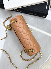 Chanel Quilted Pearl Crush Mini Rectangular Caramel Lambskin 20cm - 3