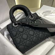 Dior Small Lady Dior My ABCDior Bag in black cannage lambskin 20*17*8cm - 5