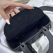 Dior Small Lady Dior My ABCDior Bag in black cannage lambskin 20*17*8cm - 2