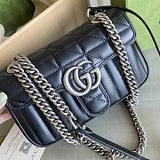 Gucci GG Marmont mini shoulder bag in black leather 22x13x6cm - 4