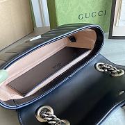 Gucci GG Marmont mini shoulder bag in black leather 22x13x6cm - 3