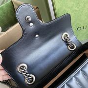 Gucci GG Marmont mini shoulder bag in black leather 22x13x6cm - 2