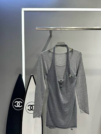 YSL Grey Mini Dress 