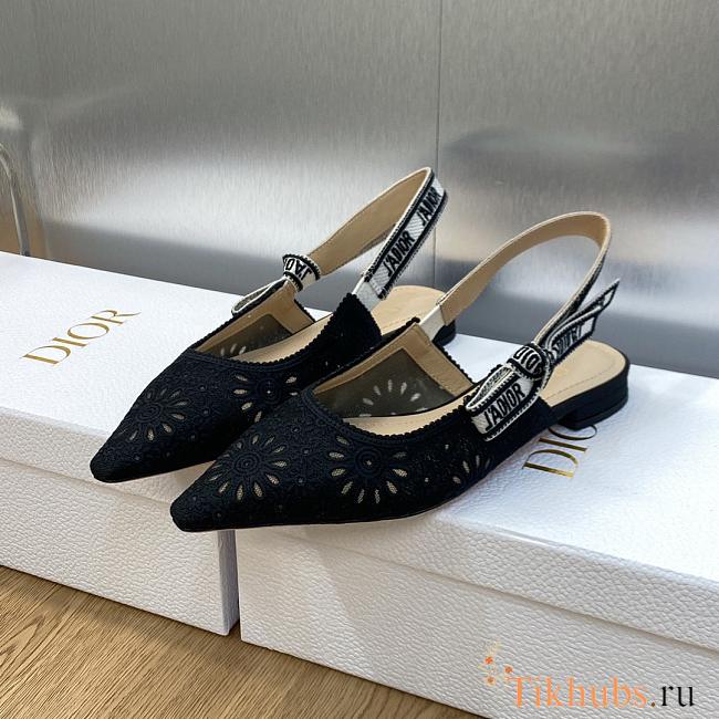 Christian Dior Mesh J'Adior Slingback Flats  - 1