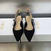 Christian J’adior Dior Slingback flats black technical fabric - 6
