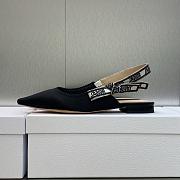 Christian J’adior Dior Slingback flats black technical fabric - 4