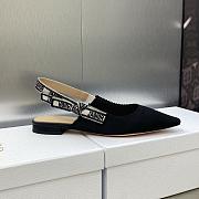 Christian J’adior Dior Slingback flats black technical fabric - 3