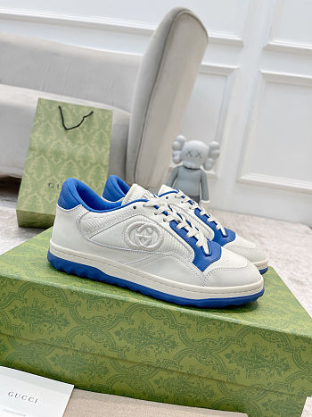 Gucci MAC80 leather sneakers in white and blue