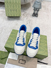 Gucci MAC80 leather sneakers in white and blue - 5