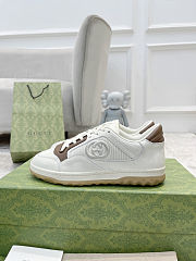 Gucci MAC80 sneakers in white leather with brown - 4