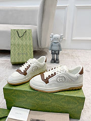 Gucci MAC80 sneakers in white leather with brown - 3