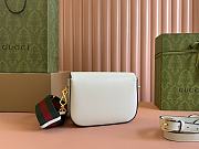 Gucci Horsebit 1955 small shoulder bag in white leather 20.5*14*5cm - 5