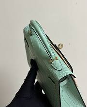 Hermès Mini Kelly 20cm bag in Vert d'Eau, made from matte alligator leather  - 3