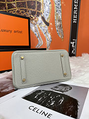 HERMES Birkin 25 Touch Matte Alligator Gris Perle Gold Hardware - 2