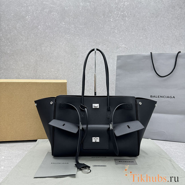 Balenciaga Bel Air Carry All tote bag in black leather 30x29x16cm - 1