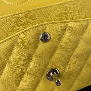 Chanel Flap Bag Caviar In Yellow 25cm With Silver Hardware - 3