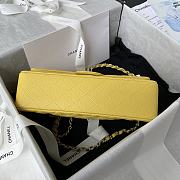 Chanel Flap Bag Caviar In Yellow 25cm With Silver Hardware - 2