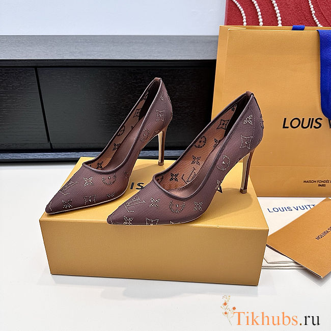 Gala High Heels Brown heel 9.5 cm - 1