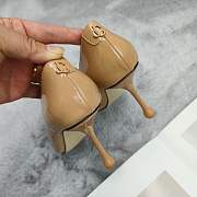 Jimmy Choo Beige Ixia 95 Patent Leather Pumps heel height: 9.5cm - 4