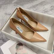 Jimmy Choo Beige Ixia 95 Patent Leather Pumps heel height: 9.5cm - 6