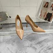 Jimmy Choo Beige Ixia 95 Patent Leather Pumps heel height: 9.5cm - 5