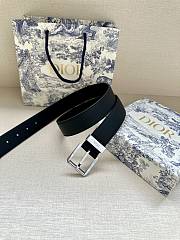 Dior Belt Black Grained Calfskin 35 mm - 5