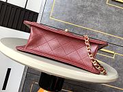  Chanel Classic Flap Bag 11.12 red burgundy 15.5x24.5x7 cm - 6