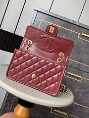  Chanel Classic Flap Bag 11.12 red burgundy 15.5x24.5x7 cm - 2