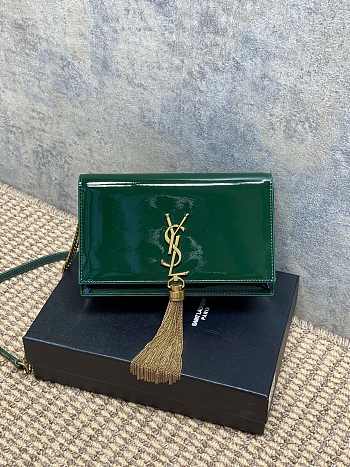 YSL Phone Holder Crossbody Bag in Patent Leather 19x12.5x4 cm