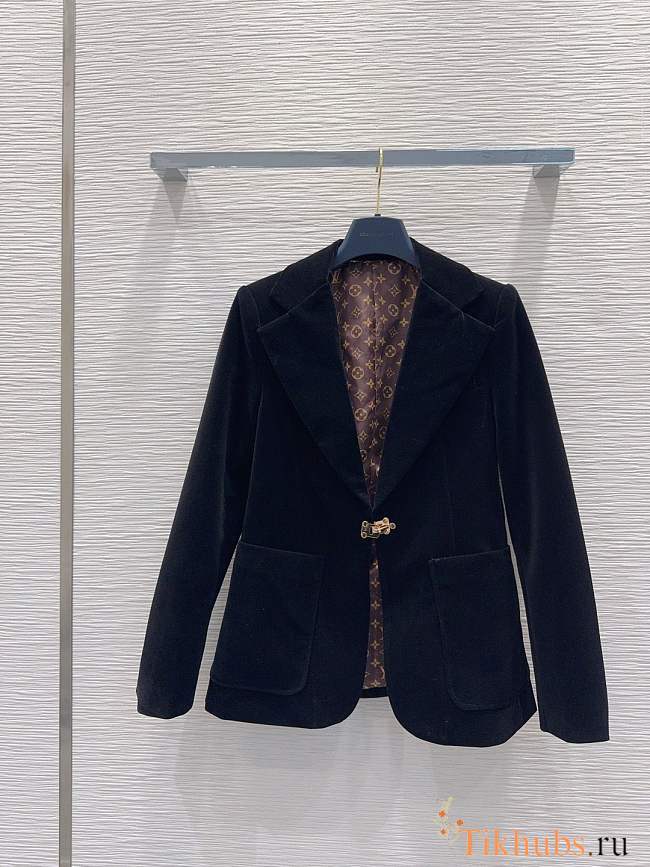Louis Vuitton double-breasted velvet jacket  - 1