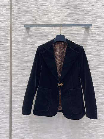 Louis Vuitton double-breasted velvet jacket 