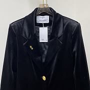 Schiaparelli black velvet blazer with gold buttons  - 6