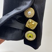 Schiaparelli black velvet blazer with gold buttons  - 4