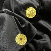 Schiaparelli black velvet blazer with gold buttons  - 2