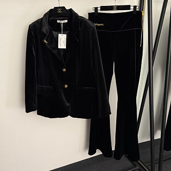 Schiaparelli black velvet set