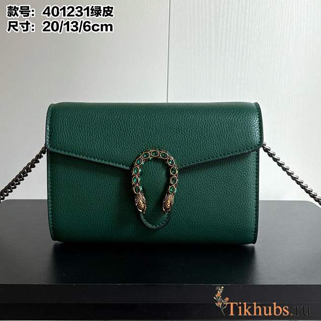 Gucci Dionysus Shoulder Bag Super Medium in Green 20 cm - 1