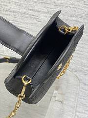Dior Jolie Top Handle Mini Bag Black Cannage Lambskin 18.5x8.5x13cm - 6