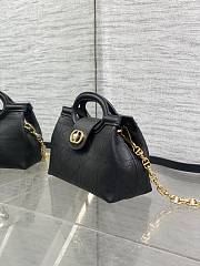 Dior Jolie Top Handle Mini Bag Black Cannage Lambskin 18.5x8.5x13cm - 4