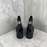Chanel black quilted leather ankle boots - 4