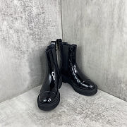 Chanel black quilted leather ankle boots - 3