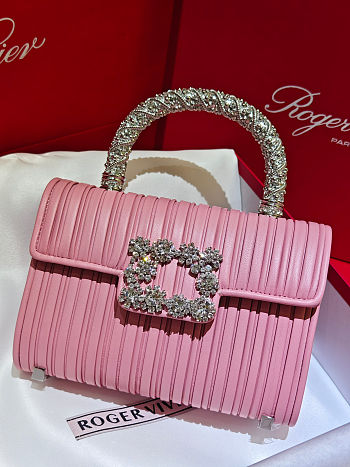 Roger Vivier Jewel Efflorescence Mini Bag pink 19x13x4.5 cm