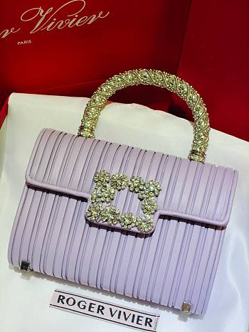 Roger Vivier Jewel Efflorescence Mini Bag light purple 19x13x4.5 cm