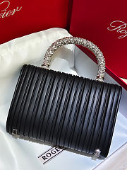 Roger Vivier Jewel Efflorescence Mini Black 19x13x4.5 cm - 6
