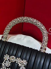 Roger Vivier Jewel Efflorescence Mini Black 19x13x4.5 cm - 4