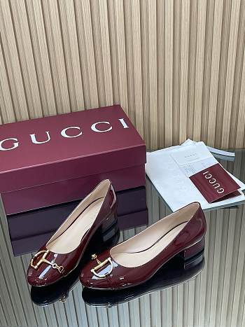  Gucci Horsebit ballet flats in burgundy