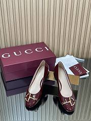  Gucci Horsebit ballet flats in burgundy - 5
