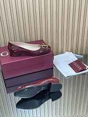  Gucci Horsebit ballet flats in burgundy - 4
